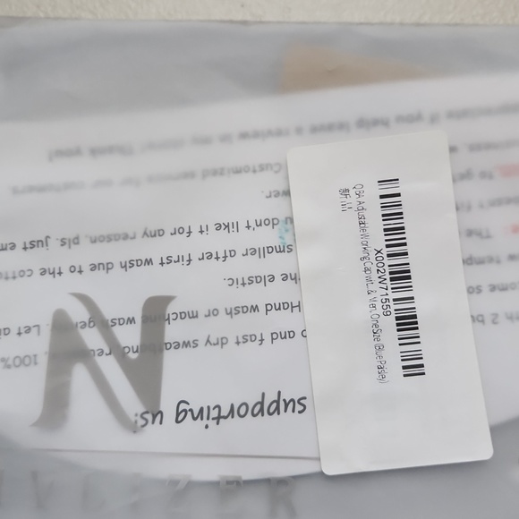 💖💖💖Scrub Cap blue Teal paisley, with buttons to hold mask on. New - Picture 6 of 8